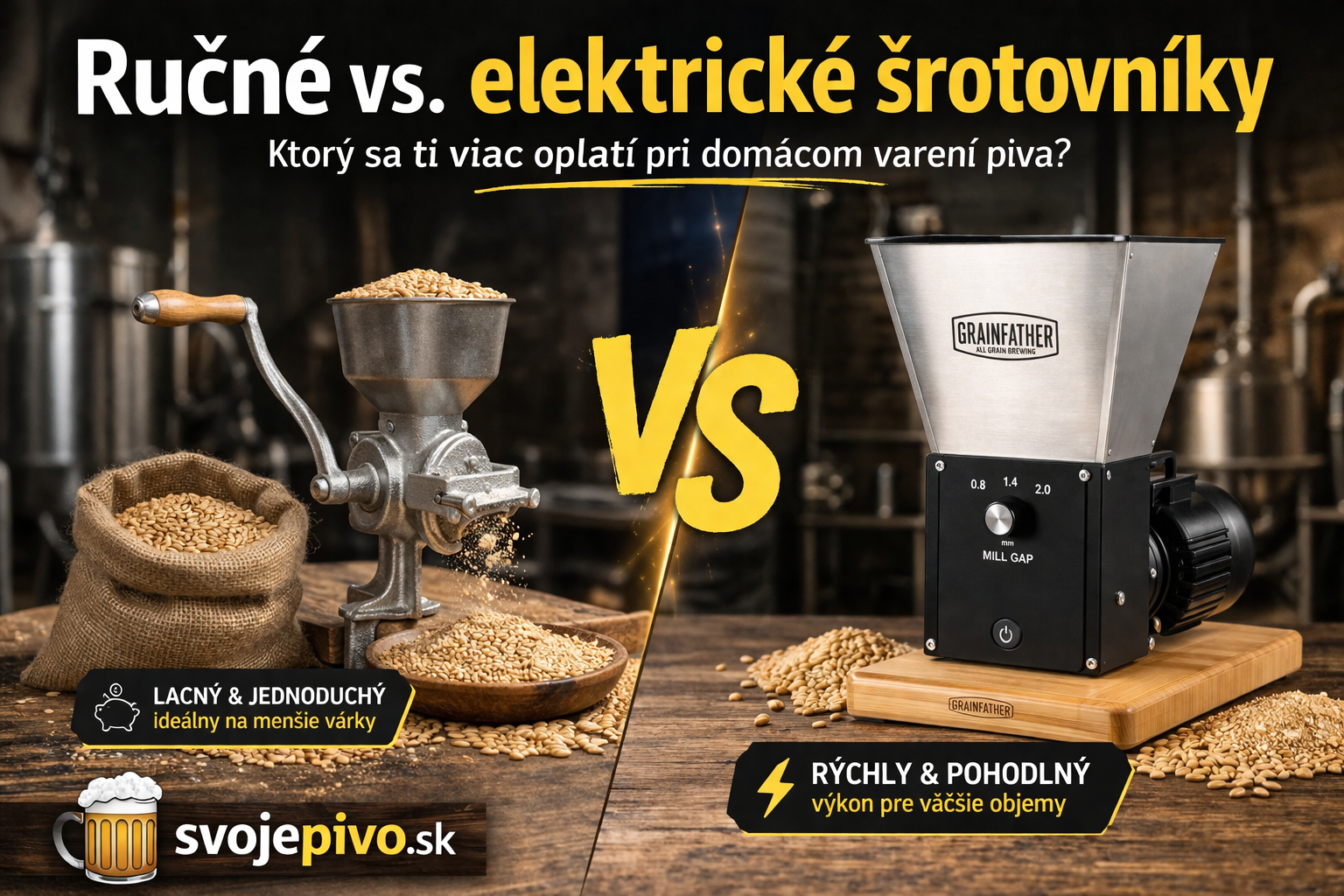 Ručné vs. elektrické šrotovníky: ktorý je lepší pre domáce varenie piva?