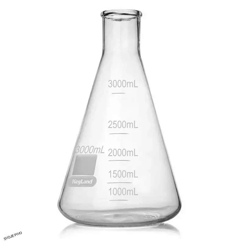 Borosilikátová Erlenmeyerova banka 3000 ml