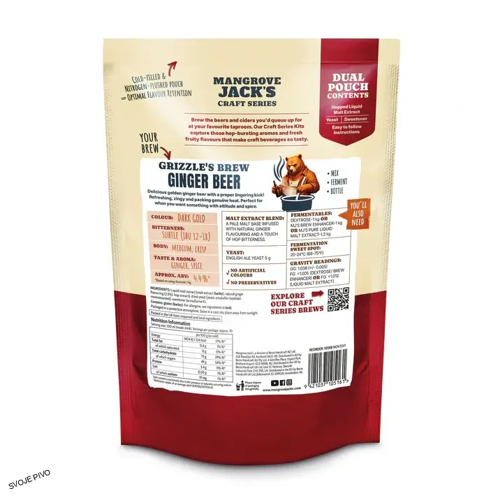 Mangrove Jack´s CS Ginger Beer mladinový koncentrát